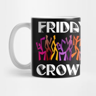 Friday crowd colorful dancing people Mug